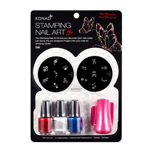 KONAD Self nail art _DIY stamping set_ C_A selt nail kit_